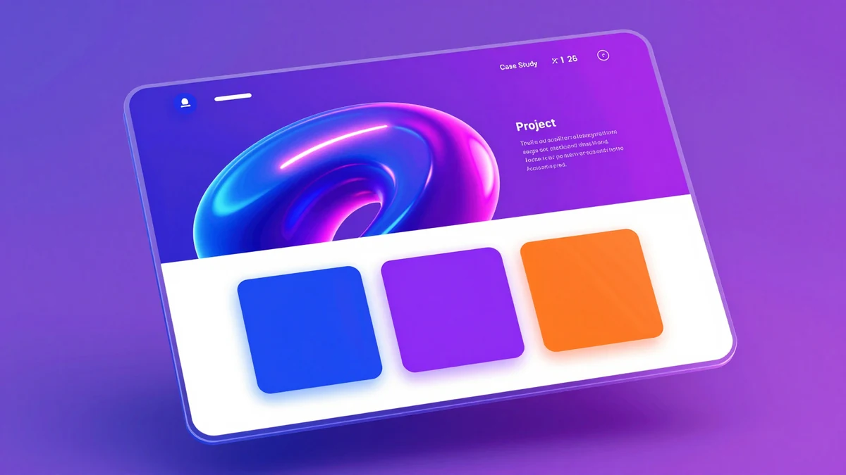 Case study page in a motion designer portfolio: brief, style frames and result